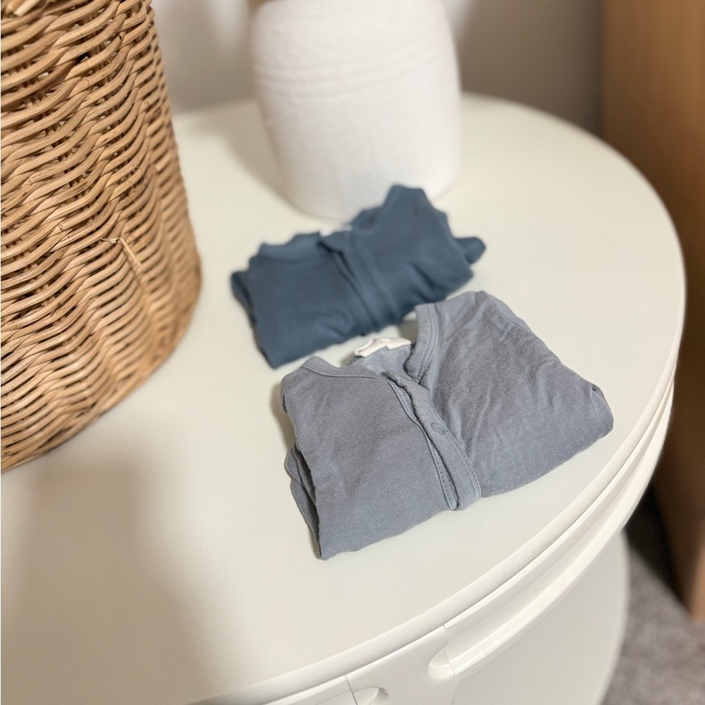 Kate Quinn & Kyte Baby Blue and Gray Kids Pajamas bundle 0-3M